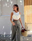 Tanne Flower Halter Top