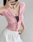 Gouw Lace Up Top