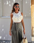 Tanne Flower Halter Top