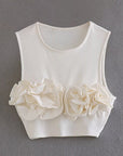 Tanne Flower Halter Top
