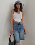 Gibby Biker Denim Shorts