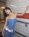 Jordan Denim Tube Top