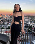 Rose Black Dress