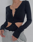 Montiere Cut Out Bodysuit Top