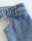 Galvi Denim Crop Top