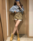Veara Khaki Skort