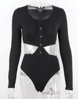 Montiere Cut Out Bodysuit Top