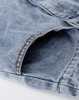 Levigne Front Slit Denim Skirt