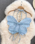 Mariposa Denim Halter Top