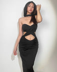 Rose Black Dress
