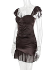 Aderyn Brown Corset Dress