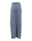 Levigne Front Slit Denim Skirt