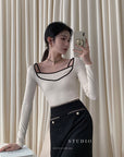 Tulle Knit Top