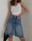 Gibby Biker Denim Shorts