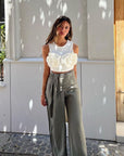 Tanne Flower Halter Top