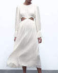 Rue Pleated Cut Out Dress