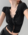 Gouw Lace Up Top