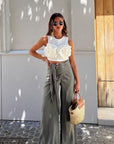 Tanne Flower Halter Top