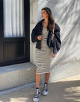 Striped Knit Dress / Tank Top