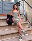 Striped Knit Dress / Tank Top