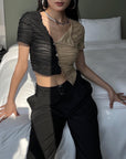 Clement Two Tone Top