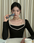 Tulle Knit Top