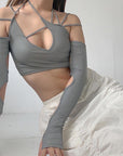 Hutley Cut Out Crop Top