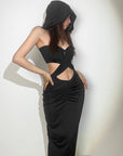 Rose Black Dress
