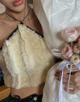 Won-young Fur Halter Top
