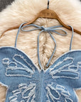 Mariposa Denim Halter Top