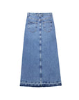 Ancella Front Slit Denim Skirt