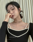 Tulle Knit Top