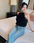 Katerine Tulle Halter Top