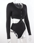 Montiere Cut Out Bodysuit Top