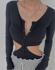 Montiere Cut Out Bodysuit Top