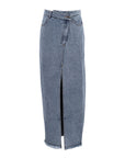 Levigne Front Slit Denim Skirt
