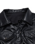 Kaldiva Crop Leather Jacket