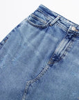 Ancella Front Slit Denim Skirt