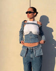 Galvi Denim Crop Top