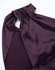 Delvine Fur Halter Dress